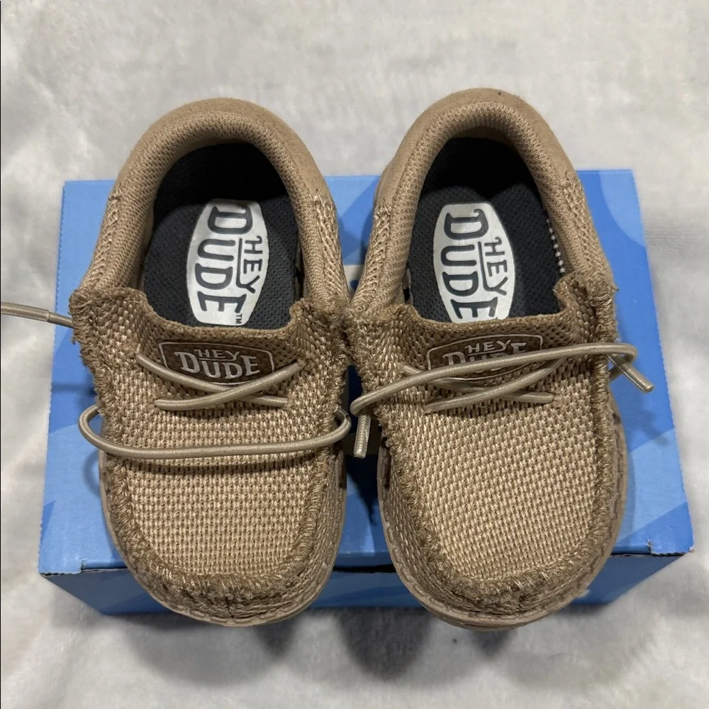 Hey Dude Kids Tan Moccasins - Size 5c